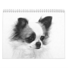 Calendario Retratos de Chihuahua pintados a mano