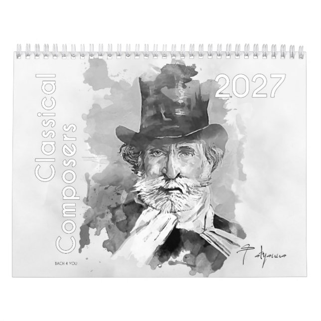 Calendario Retratos de compositores clásicos, 2026 (Tapa)