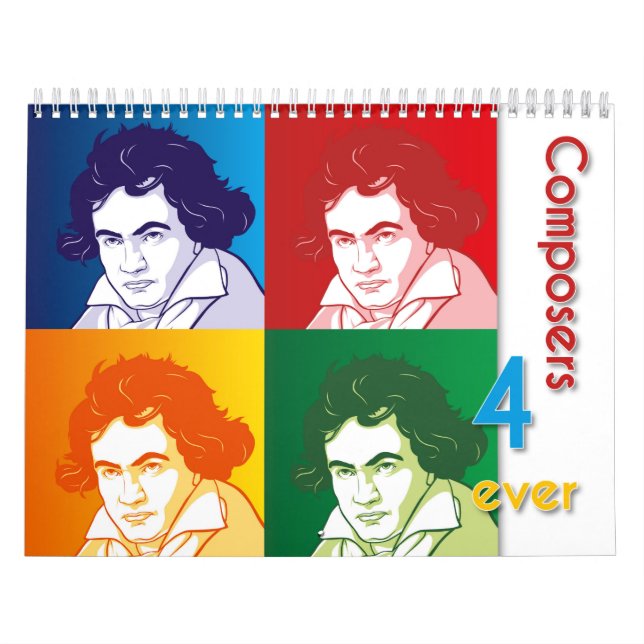 Calendario Retratos de compositores clásicos, estilo Personal (Tapa)