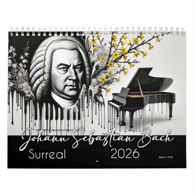 Calendario Retratos de Johann Sebastian Bach: Surreal 2026 (Tapa)