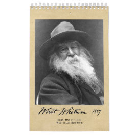 Calendario Retratos de Walt Whitman y poesía