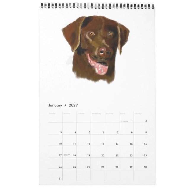 Calendario Retratos del perro (Jan 2027)