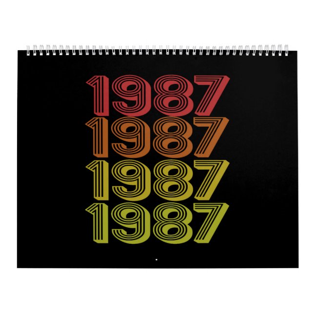 Calendario Retro Born In 1987 (Tapa)