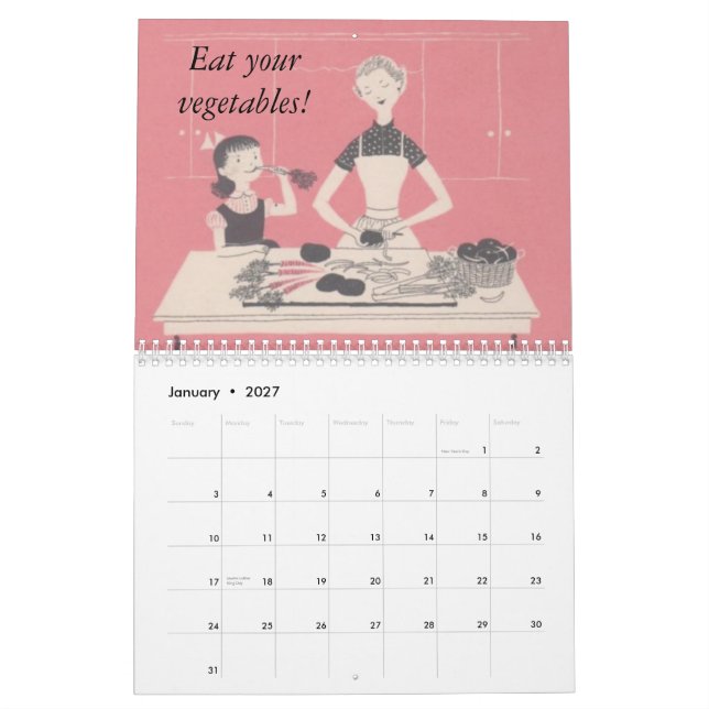 Calendario retro de la familia (Jan 2027)