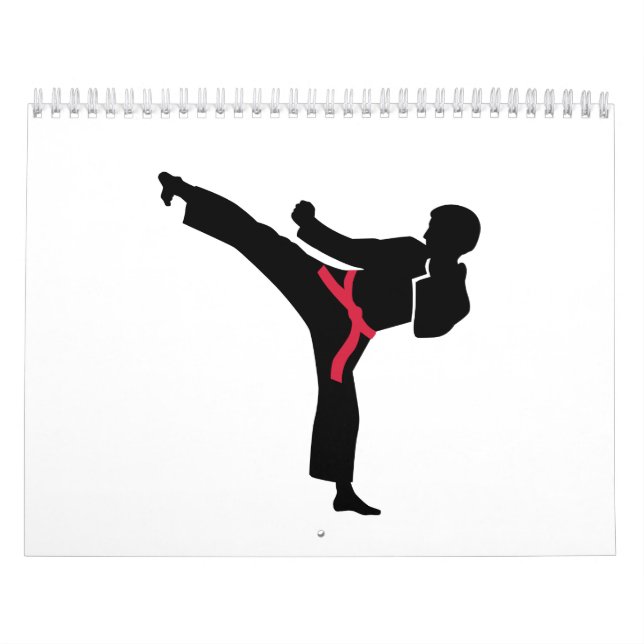 Calendario Retroceso del karate de los artes marciales (Tapa)