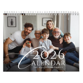 Calendario Revisión del año moderno personalizada para foto d