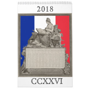Calendario revolucionario francés para 2018