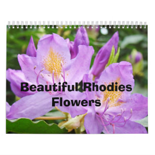 Calendario Rhodies hermoso florece la naturaleza del