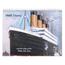 Calendario RMS titánico y naves de la línea blanca de la