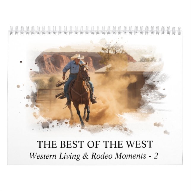 Calendario *~* Rodeo de caballos salvajes de Cowboy West AP59 (Tapa)
