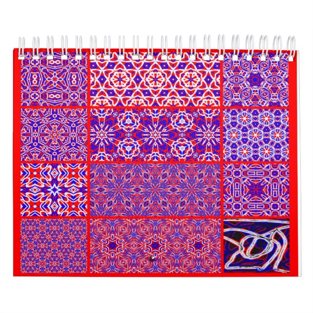 Calendario Rojo, blanco y azul (Tapa)