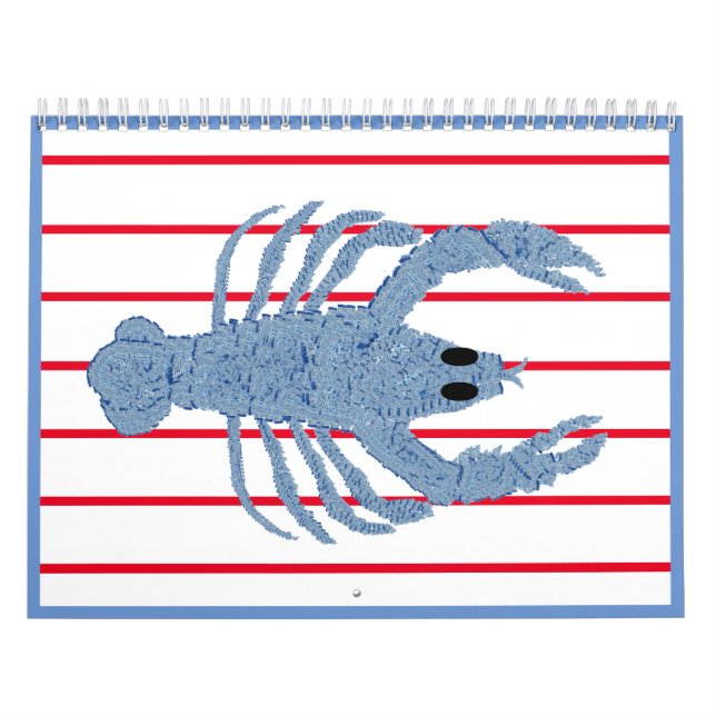 Calendario Rojo Francés de Lobster Azul (Tapa)