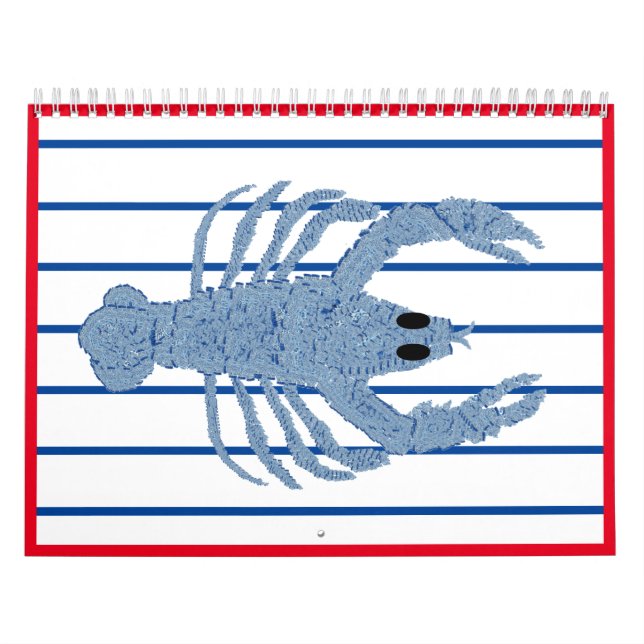 Calendario Rojo Francés de Lobster Azul (Tapa)