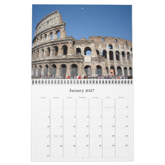 Calendario Roma 2008 (Jan 2027)