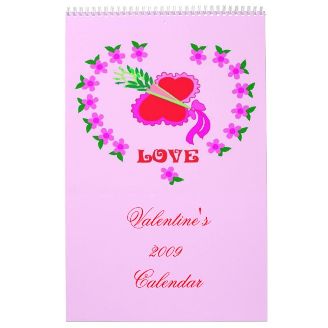 Calendario romántico de San Valentín 2009 (Tapa)
