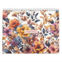 Rosa floral moderno otoño elegante