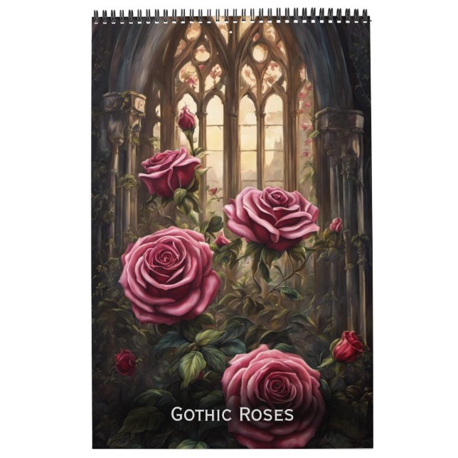 Calendario Rosas góticos de Ivy y Bat Gothic Art (Tapa)