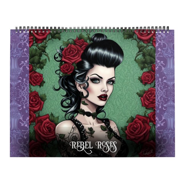 Calendario Rosas rebeldes de Ivy y Bat Art Calendar (Tapa)