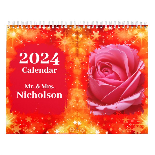CALENDARIO ROSAS ROJAS PERSONALIZADAS PERSONALIZADAS (Tapa)