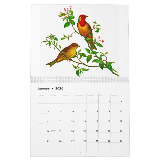 Calendario Rosella amarillo (Jan 2026)