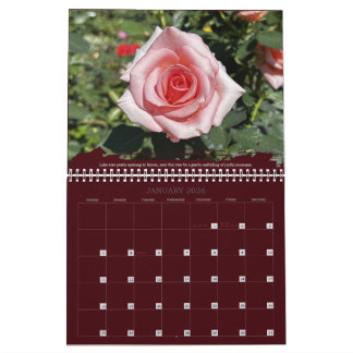 Calendario Roses Photography Inspirational Quote Calendar
