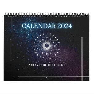 Calendario Rótulos Zodiac Calander 2024 Astrología Zodiac