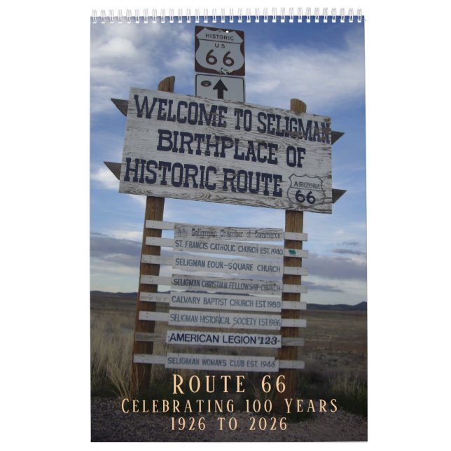 Calendario Route 66 - Celebrating 100 Years 1926 - 2026 (Tapa)