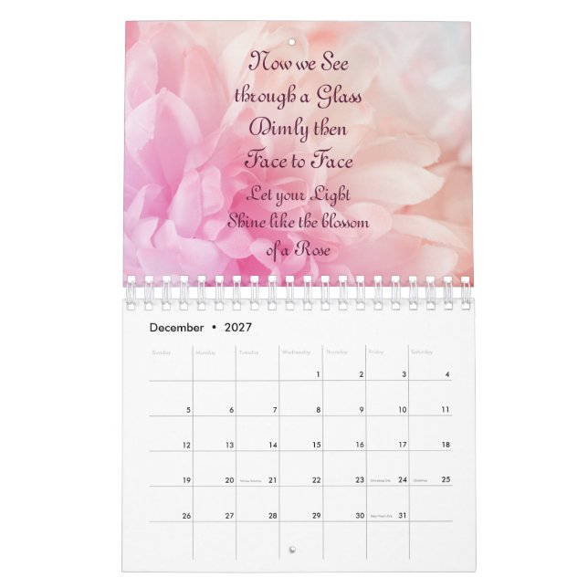 Calendario Rubor de Floral Rosa 2023 (Dec 2027)