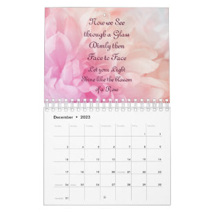 Calendario Rubor de Floral Rosa 2023