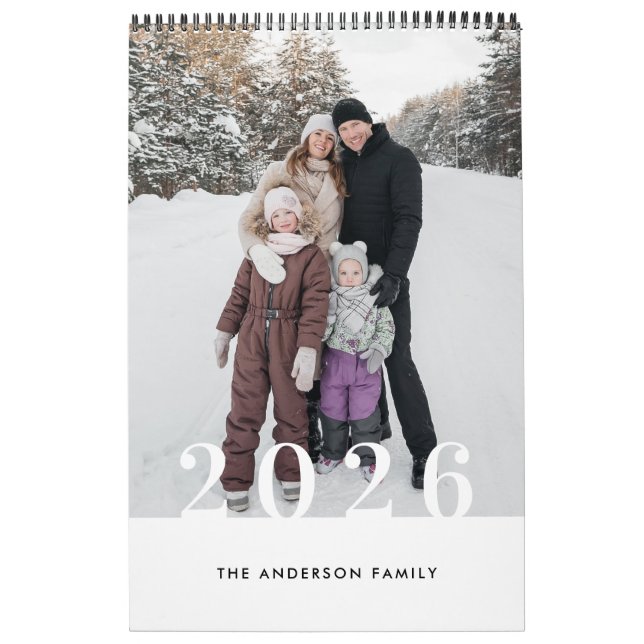 Calendario Rustic Buffalo Check 2026 Photo Calendar (Tapa)