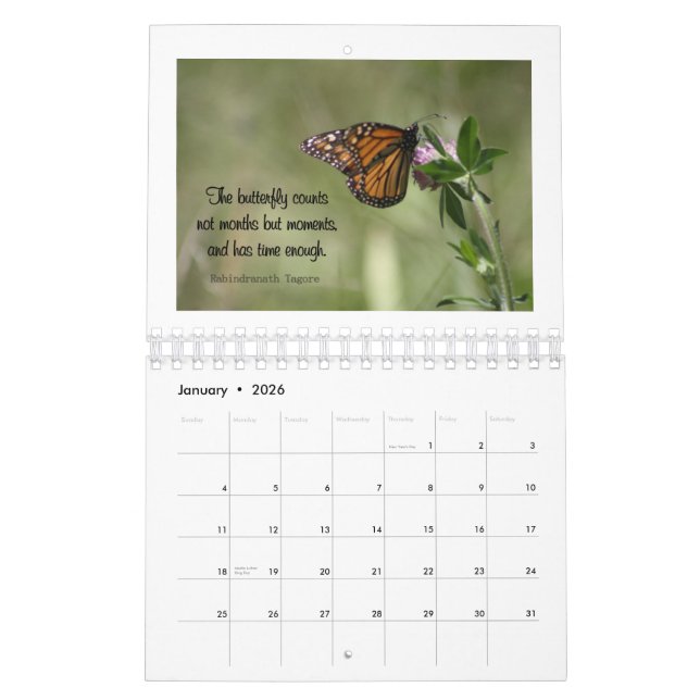 Calendario Sabiduría 2015 de la mariposa (Jan 2026)