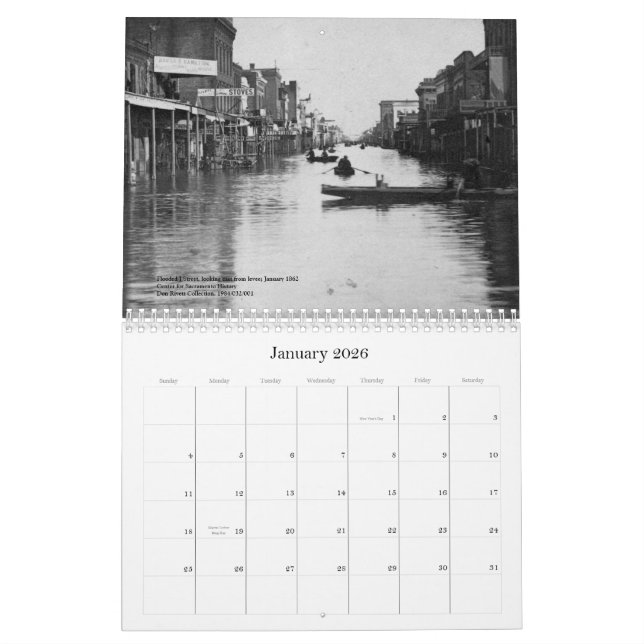 Calendario Sacramento histórica, 1850s - 1890s (Jan 2026)