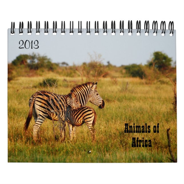 Calendario Safari 2013 de África de los animales salvajes (Tapa)