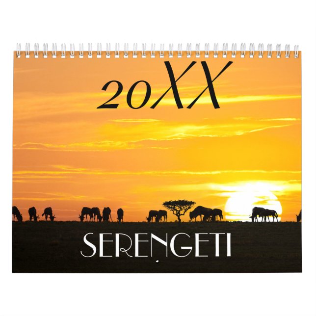 Calendario Safari africano (Tapa)