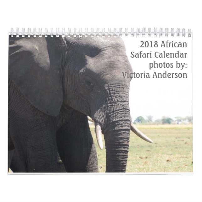 Calendario Safari africano 2018 (Tapa)