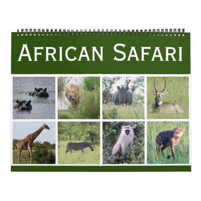 Calendario safari africano 2025 grande (Tapa)