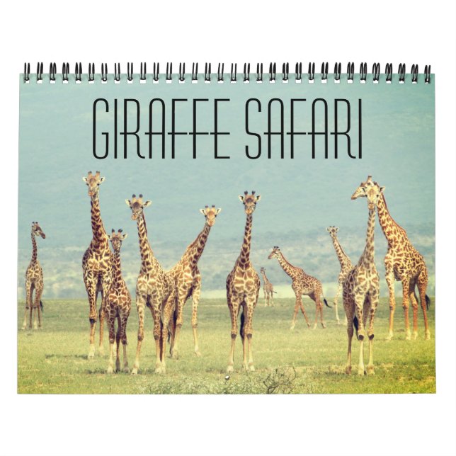 Calendario safari de jirafas 2026 (Tapa)