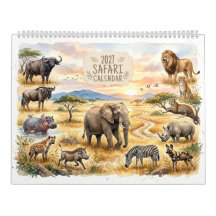 Calendario Safari Optimizado para Dos Páginas 2027