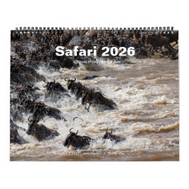 Calendario Safari Wildlife 2026 Wall Calendar (Big Five & Bey