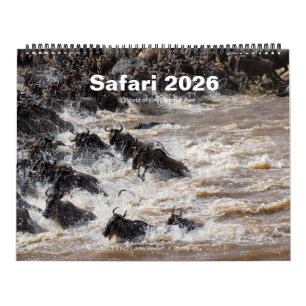 Calendario Safari Wildlife 2026 Wall Calendar (Big Five & Bey