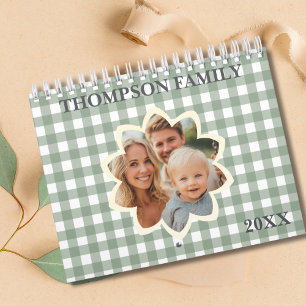 Calendario Sage Verde Cuadros Fotos de Familia Formas Diverti