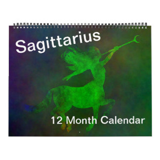 Calendario Sagittarius Zodiac Diciembre Símbolos de Rótulo co