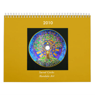 Calendario sagrado del arte de la mandala de 2014