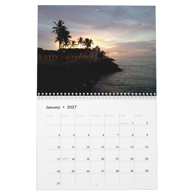 Calendario Salida del sol y puestas del sol (Jan 2027)