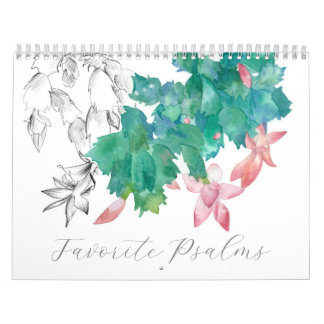 Calendario Salmos Biblia Scripture Agua Plantas Botánicas