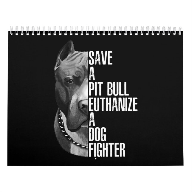Calendario Salvemos a Pitbull eutanizando a un perro (Tapa)