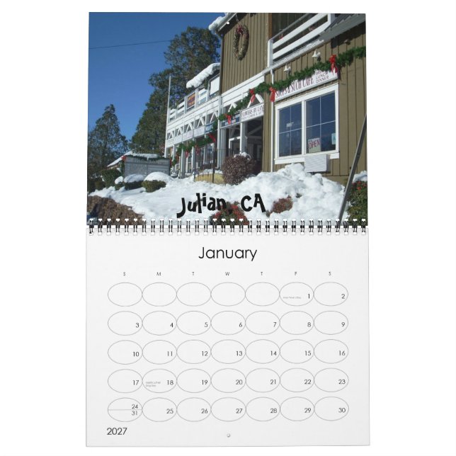Calendario San Diego, CA (Jan 2027)