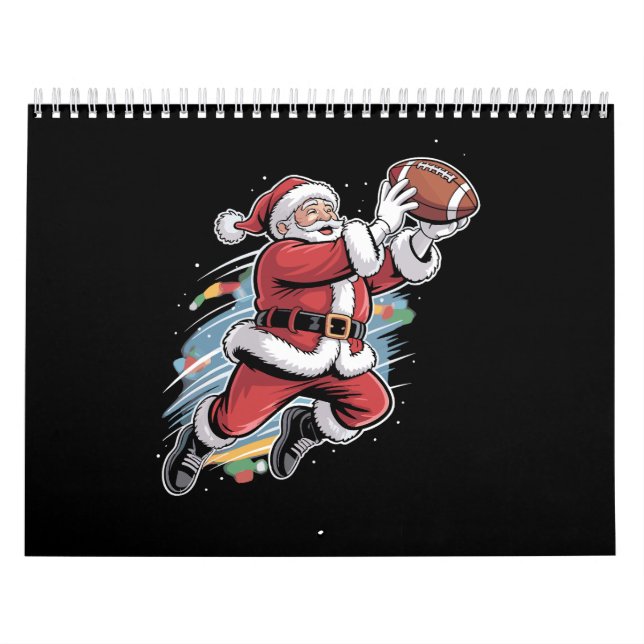 Calendario Santa Claus juega a Navidades de fútbol americano (Tapa)