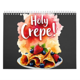 Calendario ¡Santo Crepe! - Funny Diseño de Impresión de Berry