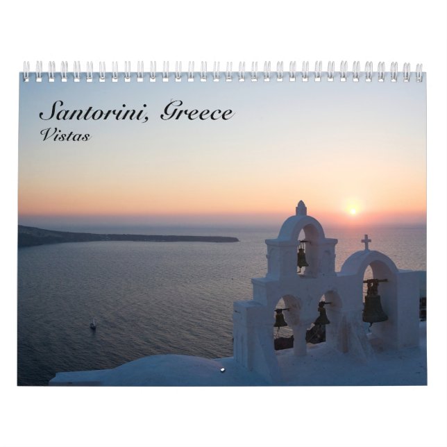 Calendario Santorini Grecia (Tapa)